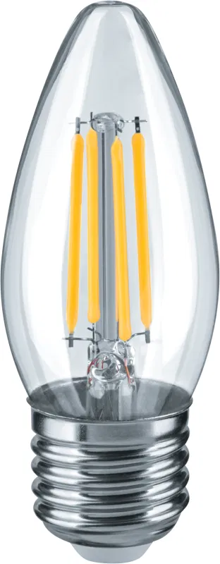 LED lamp 14 006 NLL-F-C35-4-230-4K-E27 4W candle transparent 4000K neutral white E27 380lm 220-240V Navigator 14006