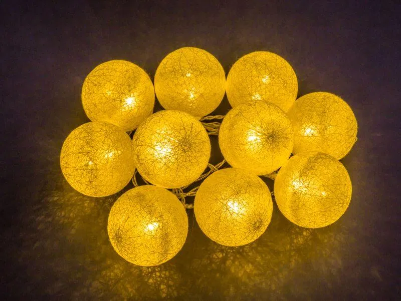 LED garland "Golden Balls" 14 048 NGF-D010-10WW-2AA Navigator fabric 14048