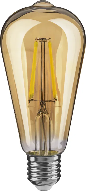 LED lamp 61 485 NLL-F-ST64-4-230-2.5K-E27 4W pear-shaped transparent 2500K warm white E27 400lm 176-264V Navigator 61485