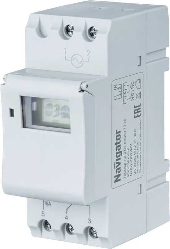DIN导轨安装电子定时器 61 559 NTR-E-D01-GR Navigator 61559