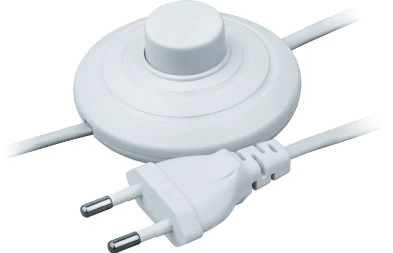 Cord 61 600 NPS-FS01-170-2х0.5-WH 1.7m with switch white Navigator 61600