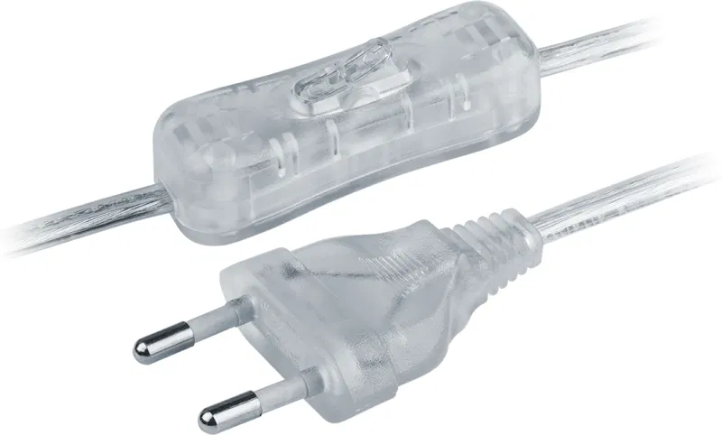 电源线 61 723 NPS-FS-170-2х0.5-TR 1.7m 带开关 透明 Navigator 61723