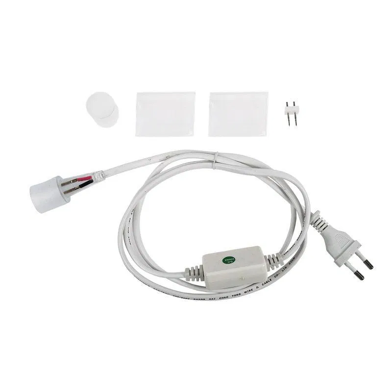 Connection kit for flexible neon LED 360 (power cord; end cap; coupling; diode bridge) 1.5m IP44 220V NEON-NIGHT 134-012