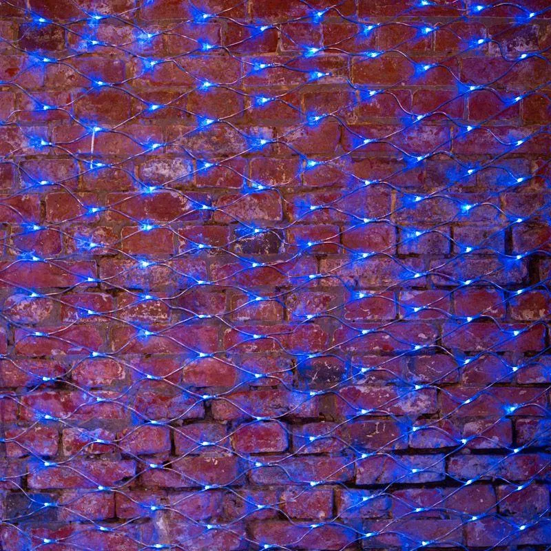 LED garland "Set" 2x1.5m 288LED blue 24W 230V IP65 dynamic glow PVC wire clear Neon-Night 215-043