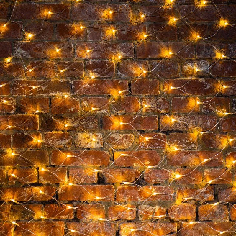 "Сеть" LED灯串 2х1.5m 288LED 暖白 24W 230V IP65 动态发光 透明PVC线 Neon-Night 215-046