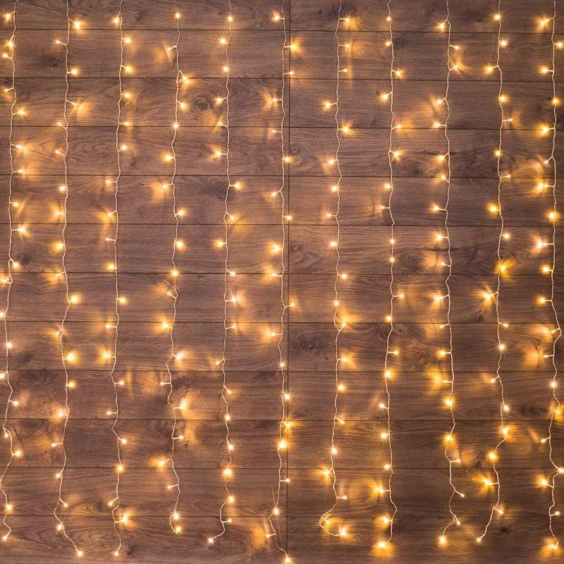 LED garland "LED Rain" 2x3m 240LED warm white 12W 230V IP20 dynamic lighting transparent wire Neon-Night 235-066