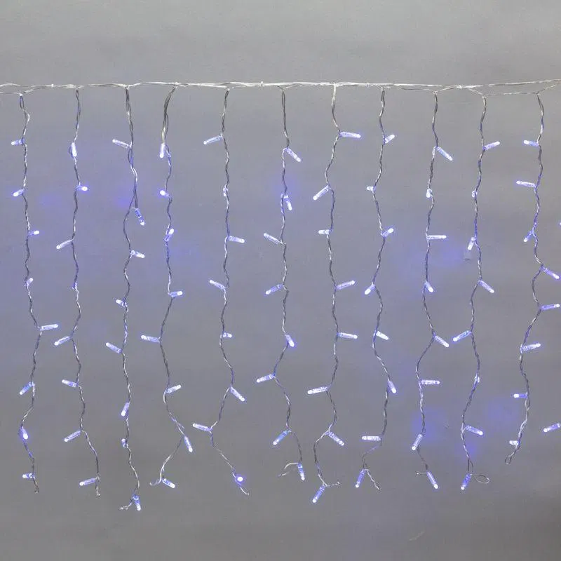 LED garland "LED Rain" 2x0.8m 160LED blue 10W 230V IP65 transparent wire (power cord 303-500-1 required) Neon-Night 235-103