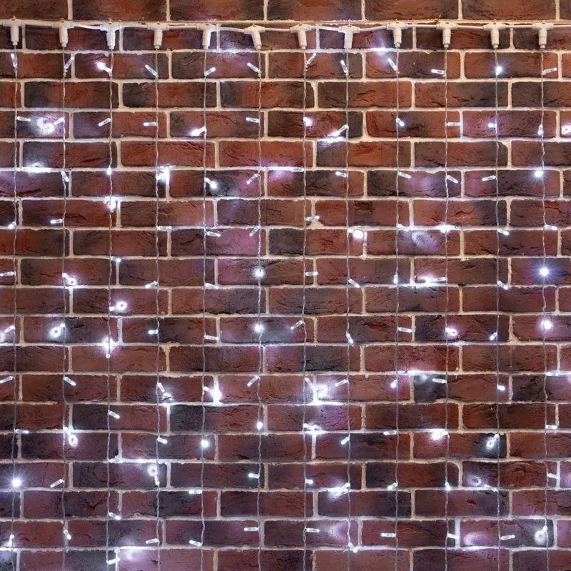 Гирлянда светодиодная "Светодиодный Дождь" 2х6м 768LED бел. 230В IP65 эффект мерцания провод прозр. ПВХ (нужен блок 303-500-1) Neon-Night 235-385