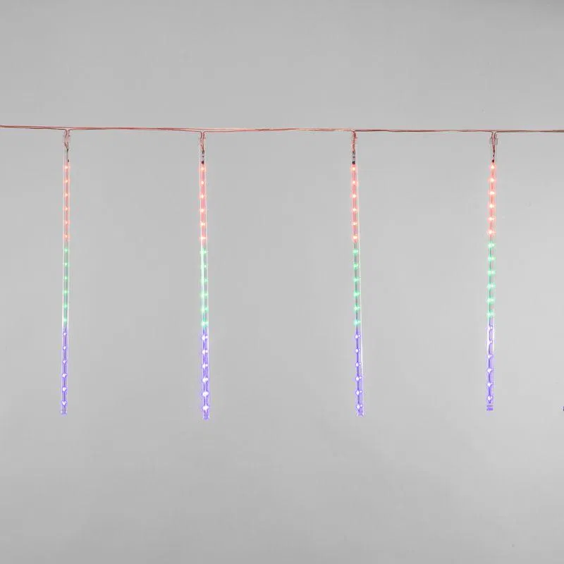 Гирлянда светодиодная "Тающие сосульки" 3.5м 8шт х50см шаг 50см 288LED мультиколор 3.6Вт 230В IP20 трансф. в компл. провод черн. Neon-Night 256-319-6