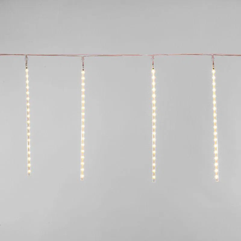 LED 装饰灯串 "滴水冰柱" 3.5m 8个冰柱 x 50cm 间距 40cm 240LED 暖白 3.6W 230V IP20 Neon-Night 256-416