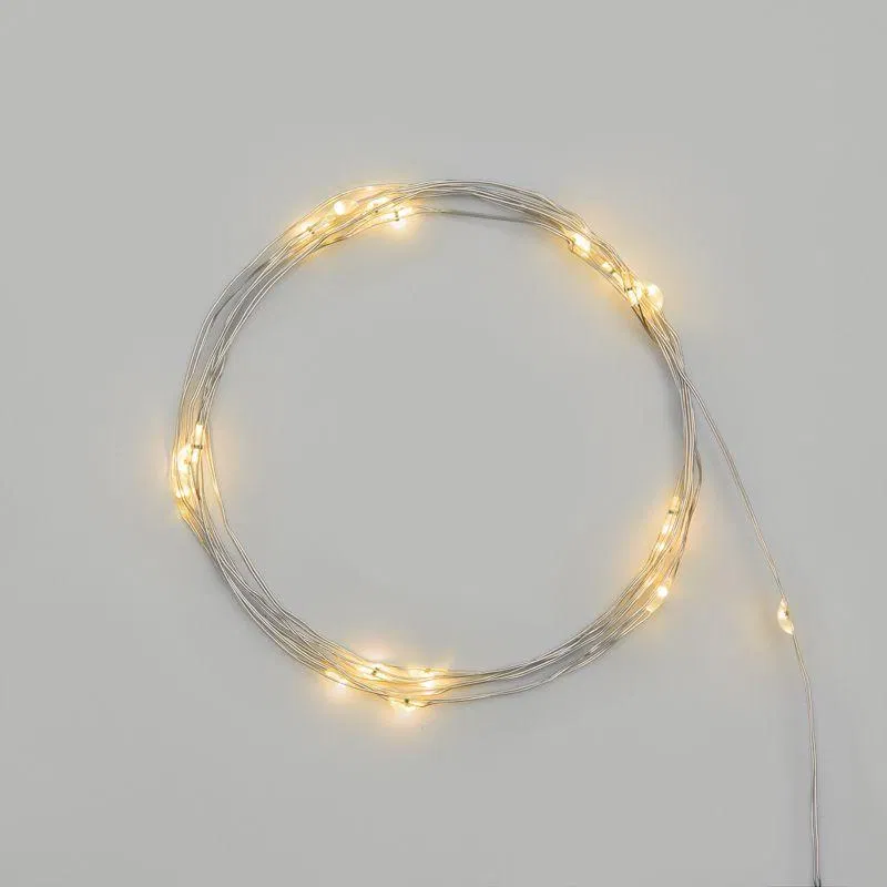 Гирлянда светодиодная "Роса" 2м 20LED тепл. бел. IP20 2хCR2032 (в комплекте) Neon-Night 303-006