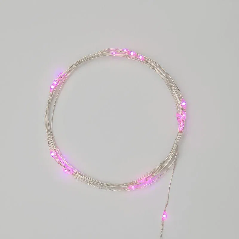 Гирлянда светодиодная "Роса" 2м 20LED роз. 2Вт 4.5В IP20 провод прозр. Neon-Night 303-007