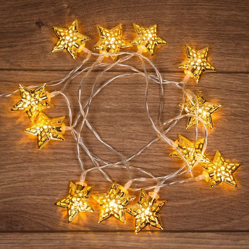 "Stars" LED garland 1.2m 12LED warm white 0.5W IP44 solar powered Neon-Night 303-070