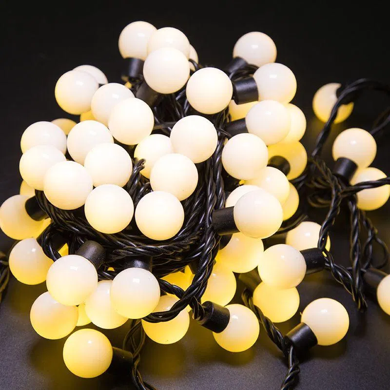 "Multiball" LED garland 10m d23mm 80LED warm white 4W IP65 PVC cord black (requires power cord 303-500) Neon-Night 303-516