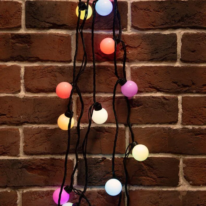 "Multiball" LED garland 10m d38mm 40LED RGB 5W 220-240V IP65 PVC wire black Neon-Night 303-579