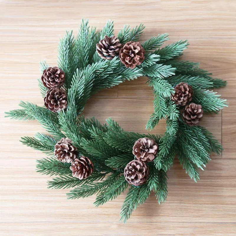 Spruce wreath with cones d45cm IP44 cast Neon-Night 307-144