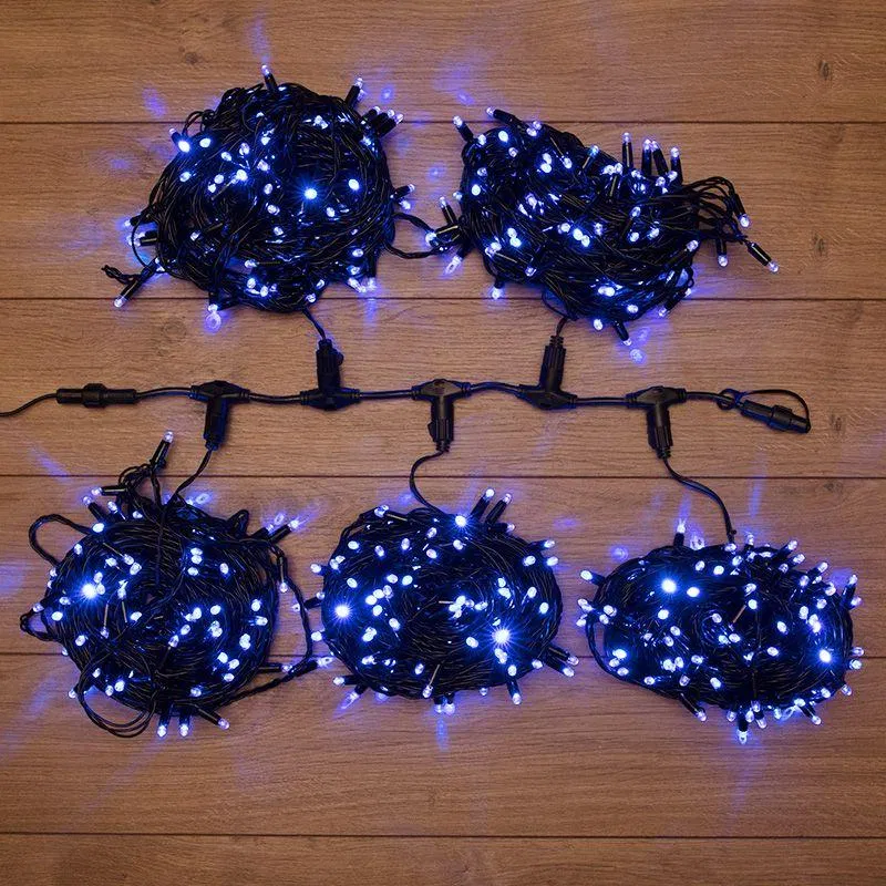 Гирлянда светодиодная "LED ClipLight" 5 нитей х20м 665LED син. 50Вт 24В IP65 трансф. в компл. Neon-Night 323-503