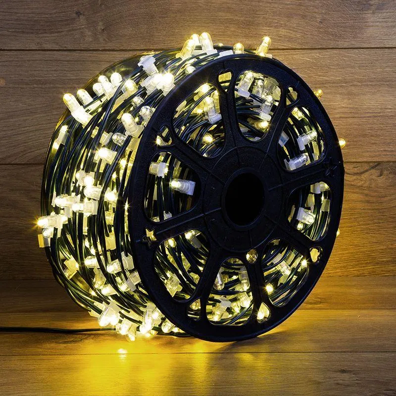 LED garland "LED ClipLight" step 15cm 665LED warm white 80W 12V IP65 flashing effect white (pkg.100m) Neon-Night 325-146