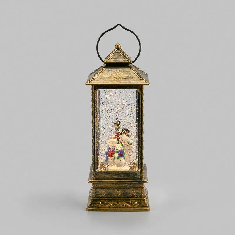 Decorative lantern (figure) with snowfall effect and illumination Snowman Family Neon-Night 501-191