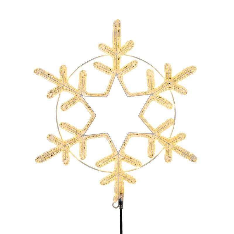 Фигура светодиодная "Снежинка большая" 55х55см 180LED тепл. бел. 22Вт 220-240В IP65 дюралайт Neon-Night 501-324