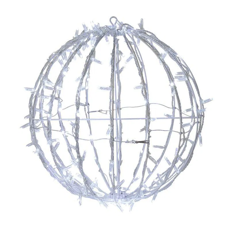 LED figure "Sphere" d50cm 200LED white 16W 230V IP65 flickering effect PVC cord Neon-Night 501-613