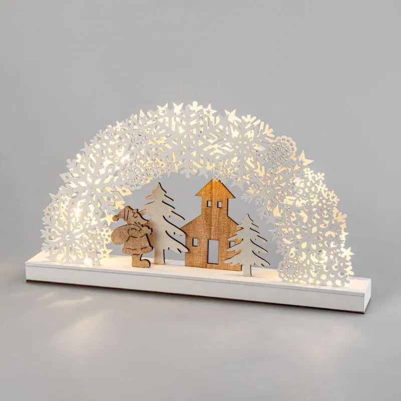 Wooden figure "Christmas Tale" 44.5x6x24cm 0.1W IP20 with Neon-Night lighting 504-021
