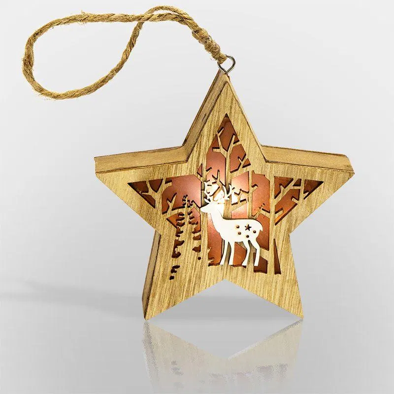 Wooden figure "Zvezdochka" 24x13x3.6cm 0.1W IP20 with Neon-Night lighting 504-022