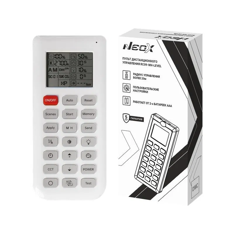 Пульт дистанционного управления ПУ-RC09-WH-LEVEL бел. NEOX 4690612065243