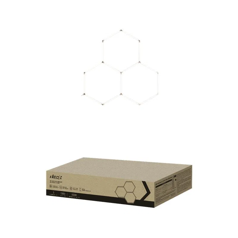 Светильник светодиодный ДБО-HEXAGON 3С-15065 150Вт 6500К 230В 1617х1611мм 3 соты 0.5м шнур с вилкой NEOX 4690612066615