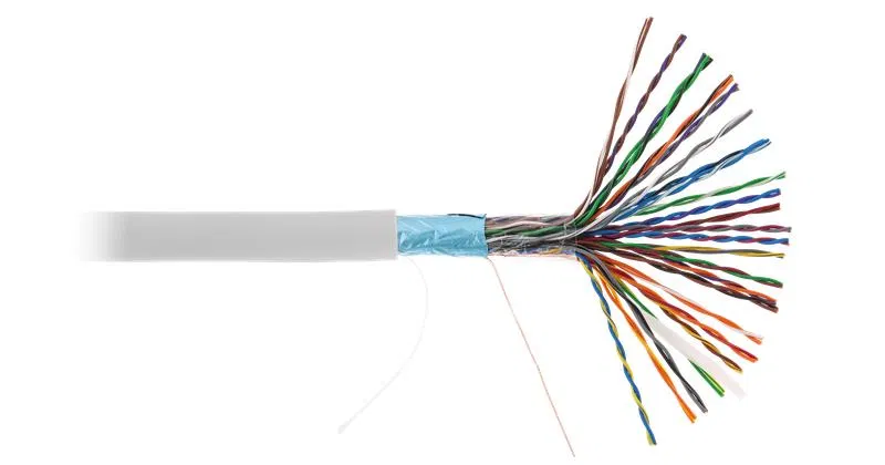 F/UTP 第5类 (D类) 网线 25对 100MHz 无氧铜 BC 纯铜 内层 PVC 阻燃 灰色 (305m装) NETLAN EC-UF025-5-PVC-GY-3