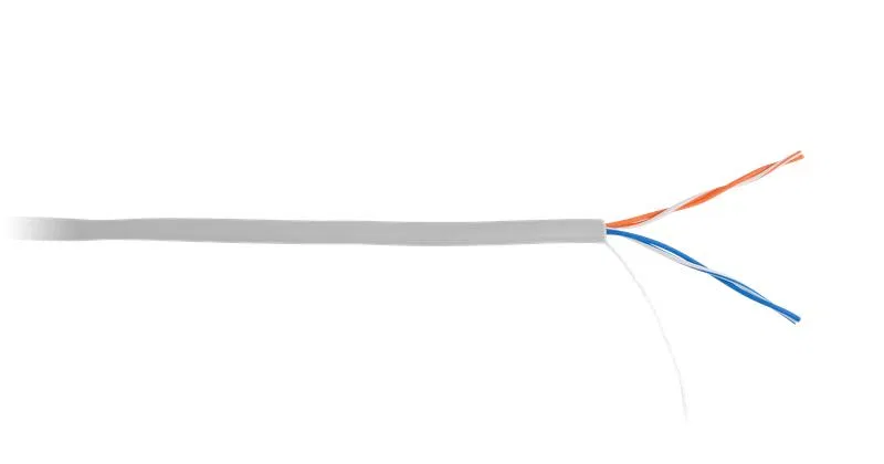 U/UTP cable cat.5 (class D) 2 pairs 100MHz stranded BC pure copper internal PVC ng (V) gray (pack 100m) NETLAN EC-UU002-5-PVC-GY-1