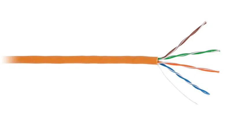 U/UTP cable Cat.5E (Class D) 4 pairs 100MHz Stranded BC pure copper LSZH нг(В)-HF orange (100m pack) NETLAN EC-UU004-5E-LSZH-OR-1