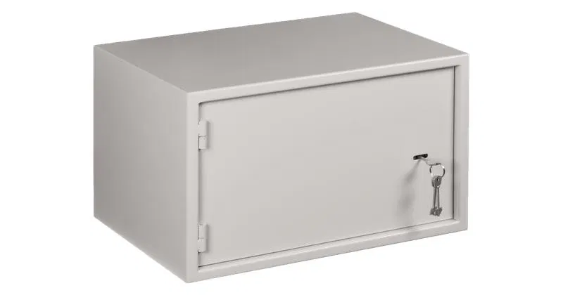 Vandal-proof cabinet 7U 520x320x400mm with hinged door wall-mounted gray NETLAN EC-WS-075240-GY
