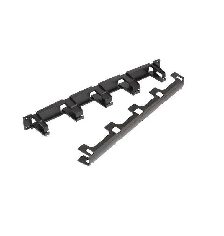 Cable organizer NMC-OP700C 19-inch 1U ring depth 70mm plastic with cover black NIKOMAX NMC-OP700C