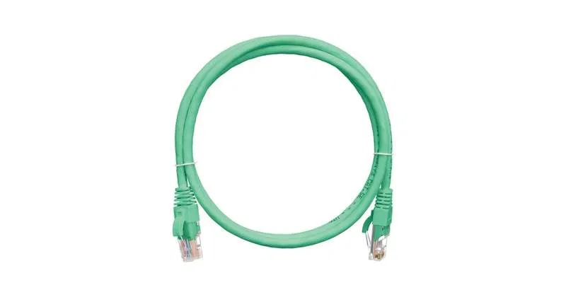 Patch cord cat.5E (class D) U/UTP 4 pairs 24 AWG (7x0.205mm) 100MHz 2xRJ45 (8P8C) BC pure copper LSZH ng(A)-HFLTx 0.3m green NIKOMAX NMC-PC4UD55B-003-C-GN