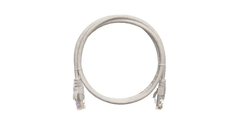 Category 5E (Class D) U/UTP 跳线 4对 24 AWG (7х0.205mm) 100MHz 2xRJ45 (8P8C) BC 纯铜 LSZH нг(А)-HFLTx 0.3m 灰色 NIKOMAX NMC-PC4UD55B-003-C-GY