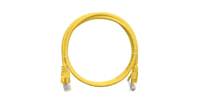 Патч-корд кат.5E (класс D) U/UTP 4 пары 24 AWG (7х0.205мм) 100МГц 2хRJ45 (8P8C) BC чистая медь LSZH нг(А)-HFLTx 0.3м желт. NIKOMAX NMC-PC4UD55B-003-C-YL