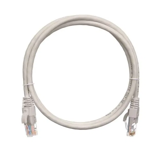 Шнур коммутационный кат.5E (класс D) U/UTP 4 пары 24 AWG (7х0.205мм) 100МГц 2хRJ45 (8P8C) T568B заливной с защитой защелки мж BC чистая медь LSZH нг(А)-HFLTx сер. (дл.10м) NIKOMAX NMC-PC4UD55B-100-C-GY