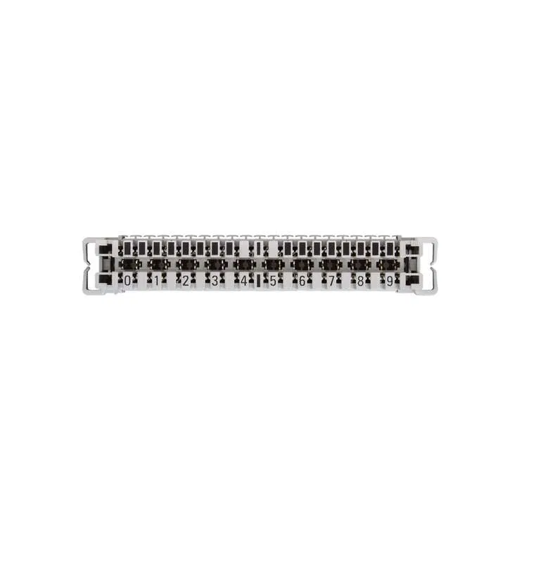 Non-breakaway plinth for 10 pairs cat.3 (class C) 16MHz KRONE type contacts marking 0...9 bracket mount (pack of 10) NIKOMAX NMC-PL10-CC-10