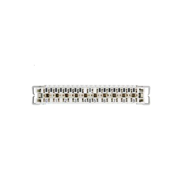 Breakout plinth for 10 pairs cat.3 (class C) 16MHz KRONE type contacts marking 0….9 bracket mount white (pack of 10) NIKOMAX NMC-PL10-DC-10