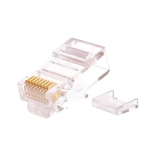 RJ45 (8P8C) 连接器，用于 Cat.5E (Class D) 非屏蔽双绞线，100MHz，50μm 镀层，通用插片式刀片 (100个/包) NIKOMAX NMC-RJ88RZ50UD2-100
