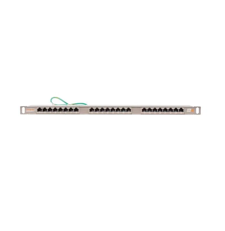Патч-панель 19дюйм 0.5U 24 порта кат.6 (класс E) 250МГц RJ45/8P8C 110/KRONE T568A/B полный экран с органайзером метал. NIKOMAX NMC-RP24SE2-HU-MT