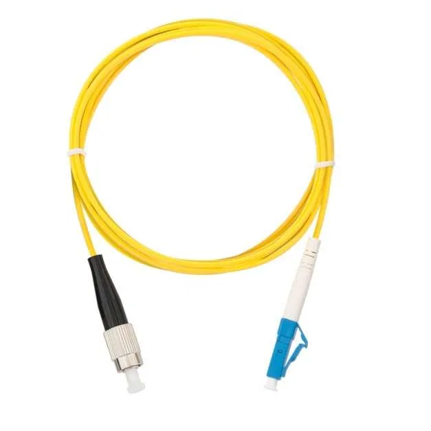 Fiber optic patch cord single-mode 9/125μm OS2 FC/UPC-LC/UPC single LSZH нг(A)-HFLTx 2mm yellow 1m NIKOMAX NMF-PC1S2C2-FCU-LCU-001