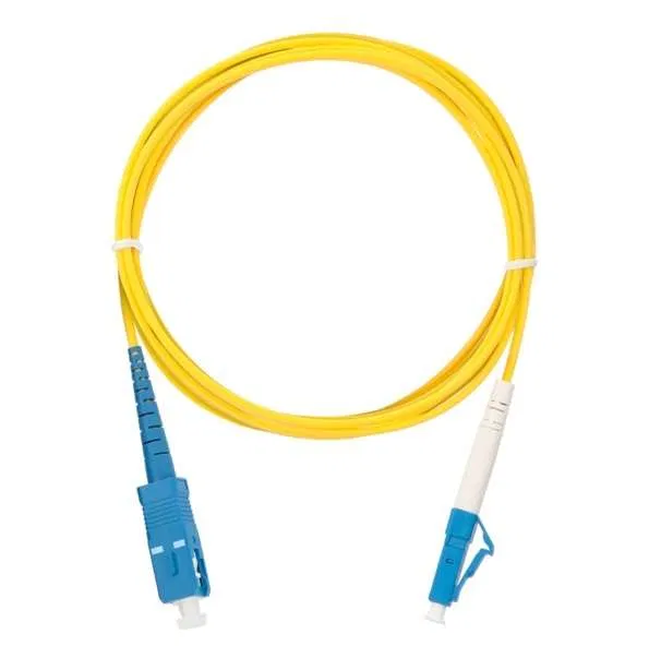 Patch cord NMF-PC1S2C2-SCU-LCU-001 fiber optic transition single-mode 9/125μm OS2 standard SC/UPC-LC/UPC single LSZH ng(B)-HFLTx 2mm yellow 1m NIKOMAX NMF-PC1S2C2-SCU-LCU-001