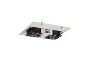 Fan unit for TFI and TWI enclosures with depth from 450 mm, 2 fans with thermostat, without power cord, ser. NIKOMAX TLK-FAN2-TERM-I-GY