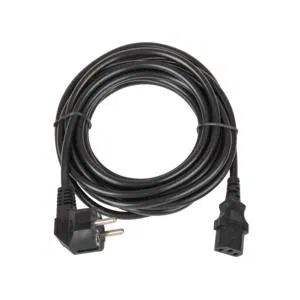 Кабель питания CEE 7/7 евровилка с заземл./разъем C13 IEC 60320 3х0.75кв.мм 250В 6А 5м черн. NIKOMAX TLK-PCC06-050