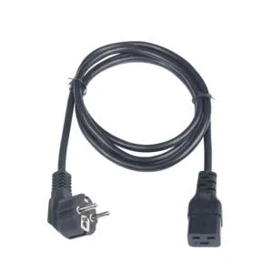 Кабель питания CEE 7/7 евровилка с заземл./ разъем C19 IEC 60320 3х1.5кв.мм 250В 16А 1.8м черн. NIKOMAX TLK-PCC16-018