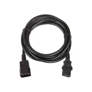 Power cable connector C14 IEC 60320/connector C13 IEC 60320 3x0.75mm2 250V 6A 3m black NIKOMAX TLK-PCM06-030