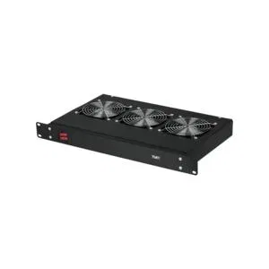 19英寸 1U 风扇架 3个风扇 G260mm 无电源线 黑色 NIKOMAX TLK-VP3-BK