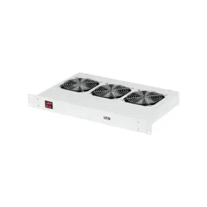 19英寸1U风扇架 3个风扇 G260mm 不含电源线 序列号 NIKOMAX TLK-VP3-GY